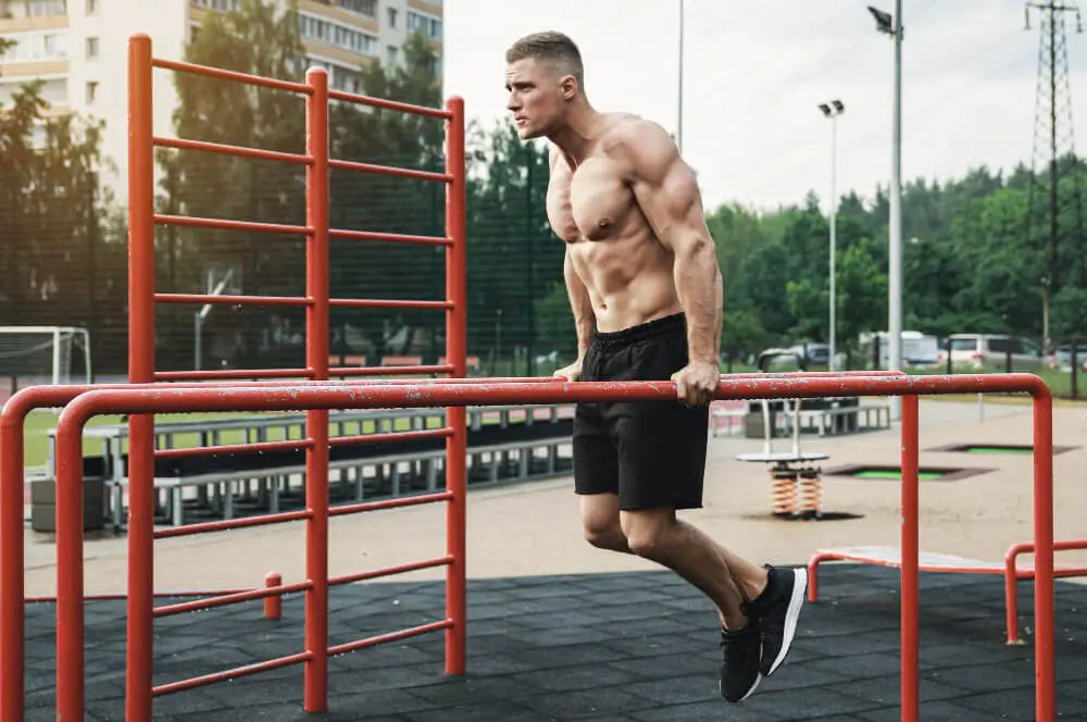 Young Muscular Man During His Workout Street 1 